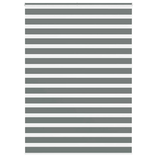 Vidaxl zebra rolgordijn 160x230 cm stofbreedte 155,9 cm donkergrijs
