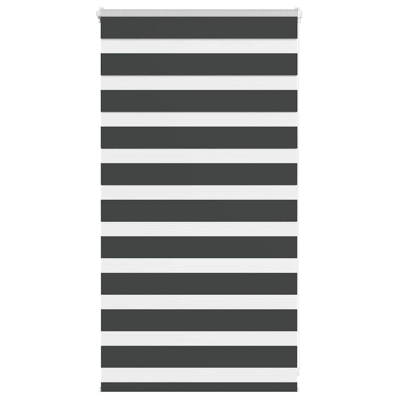 Afbeelding laden in galerijviewer, Vidaxl zebra rolgordijn 80x100 cm stofbreedte 75,9 cm zwart
