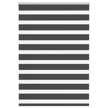 Vidaxl zebra rolgordijn 110x100 cm stofbreedte 105,9 cm zwart