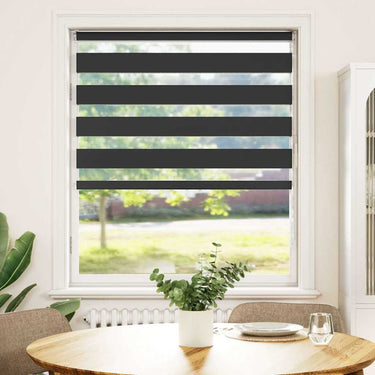 Vidaxl zebra rolgordijn 110x100 cm stofbreedte 105,9 cm zwart