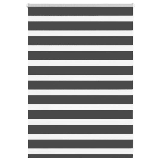 Vidaxl zebra rolgordijn 115x100 cm stofbreedte 110,9 cm zwart