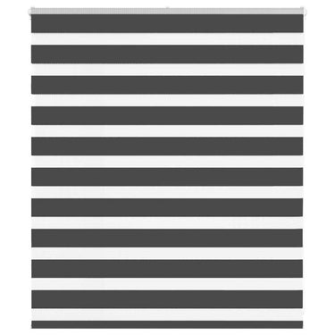 Vidaxl zebra rolgordijn 130x100 cm stofbreedte 125,9 cm zwart