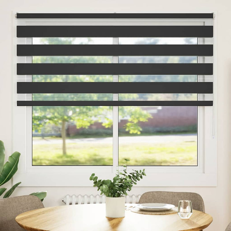 Load image into Gallery viewer, Vidaxl zebra rolgordijn 165x100 cm stofbreedte 160,9 cm zwart

