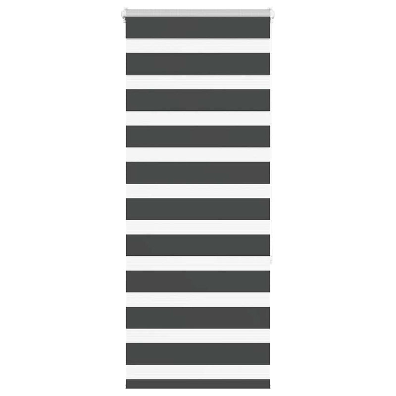 Chargez l'image dans la visionneuse de la galerie, Vidaxl zebra rolgordijn 60x150 cm stofbreedte zwart 55,9 cm
