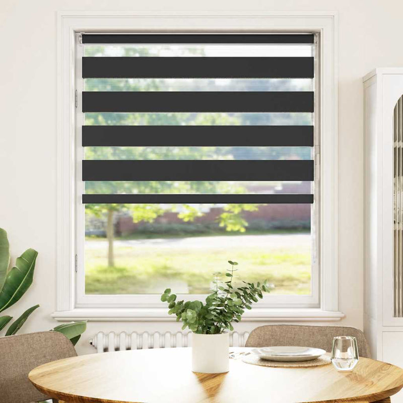 Load image into Gallery viewer, Vidaxl zebra rolgordijn 95x150 cm stofbreedte 90,9 cm zwart
