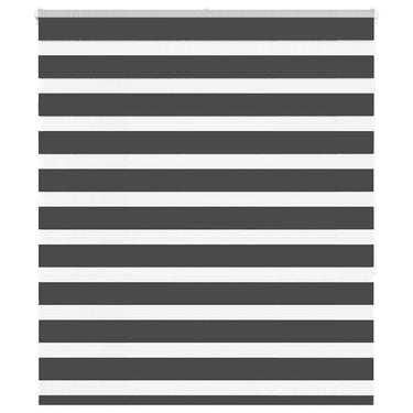 Vidaxl zebra rolgordijn 130x150 cm stofbreedte 125,9 cm zwart