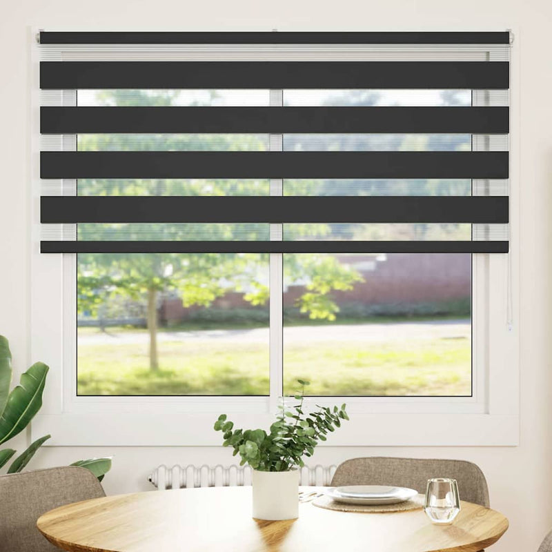 Load image into Gallery viewer, Vidaxl zebra rolgordijn 165x150 cm stofbreedte 160,9 cm zwart
