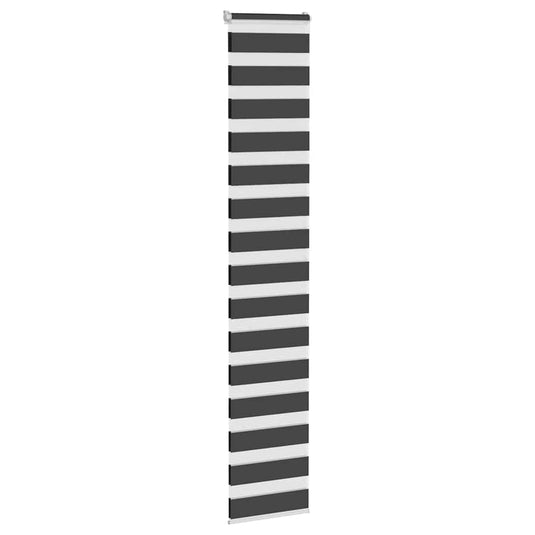 Vidaxl zebra rolgordijn 40x200 cm stofbreedte 35,9 cm zwart