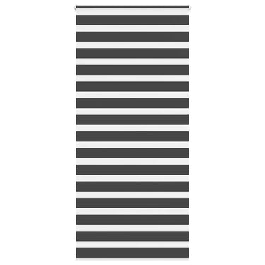 Vidaxl zebra rolgordijn 105x200 cm stofbreedte 100,9 cm zwart