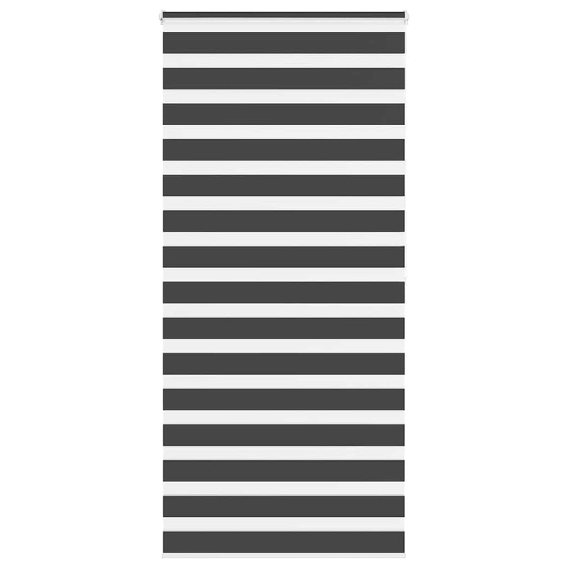 Afbeelding laden in galerijviewer, Vidaxl zebra rolgordijn 105x200 cm stofbreedte 100,9 cm zwart

