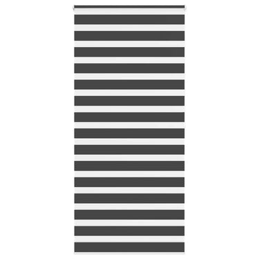 Vidaxl zebra rolgordijn 110x200 cm stofbreedte 105,9 cm zwart