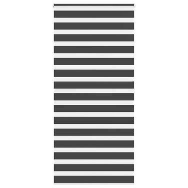 Vidaxl zebra rolgordijn 115x200 cm stofbreedte 110,9 cm zwart