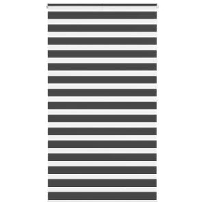 Vidaxl zebra rolgordijn 120x200 cm stofbreedte 115,9 cm zwart