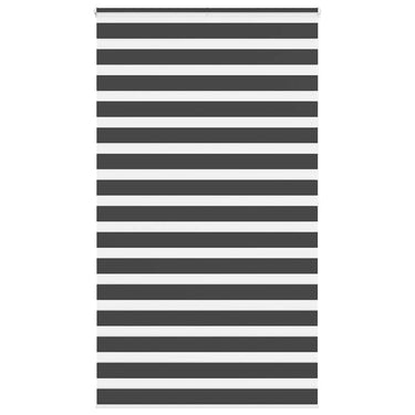 Vidaxl zebra rolgordijn 125x200 cm stofbreedte 120,9 cm zwart