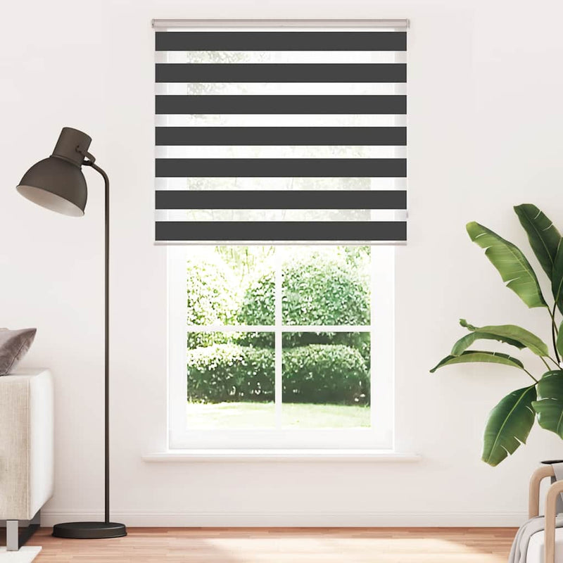Load image into Gallery viewer, Vidaxl zebra rolgordijn 130x200 cm stofbreedte 125,9 cm zwart
