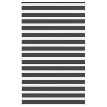 Vidaxl zebra rolgordijn 140x200 cm stofbreedte 135,9 cm zwart