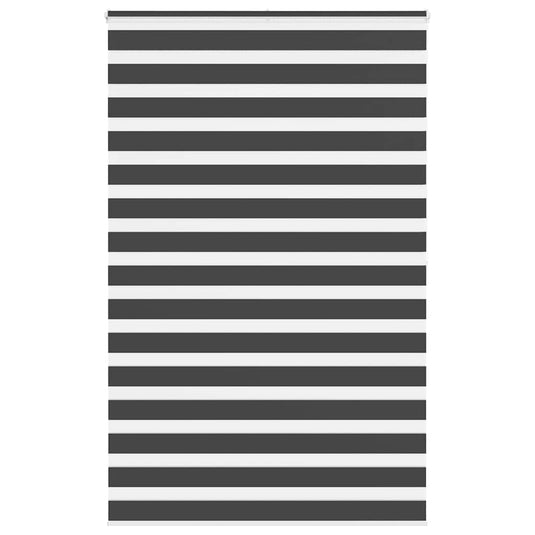 Vidaxl zebra rolgordijn 145x200 cm stofbreedte 140,9 cm zwart