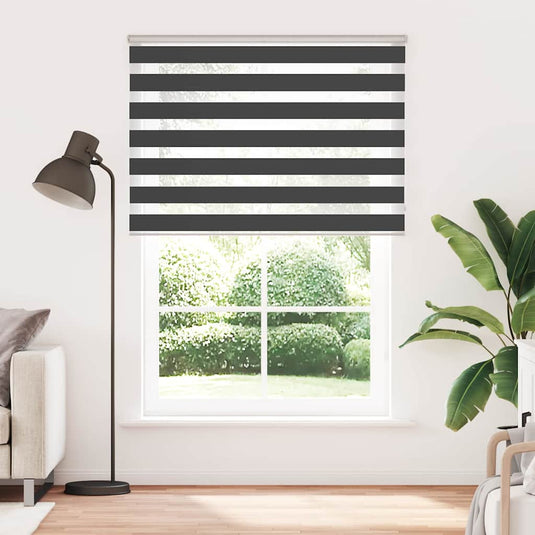Vidaxl zebra rolgordijn 165x200 cm stofbreedte 160,9 cm zwart