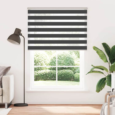 Vidaxl zebra rolgordijn 165x200 cm stofbreedte 160,9 cm zwart