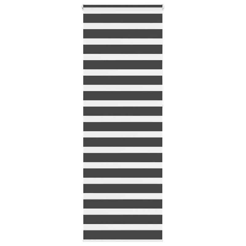 Afbeelding laden in galerijviewer, Vidaxl zebra rolgordijn 75x230 cm stofbreedte 70,9 cm zwart
