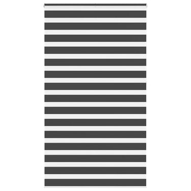 Vidaxl zebra rolgordijn 125x230 cm stofbreedte 120,9 cm zwart