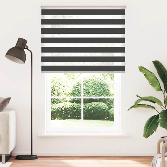 Vidaxl zebra rolgordijn 140x230 cm stofbreedte 135,9 cm zwart