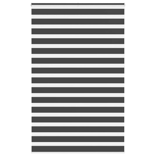 Vidaxl zebra rolgordijn 150x230 cm stofbreedte 145,9 cm zwart