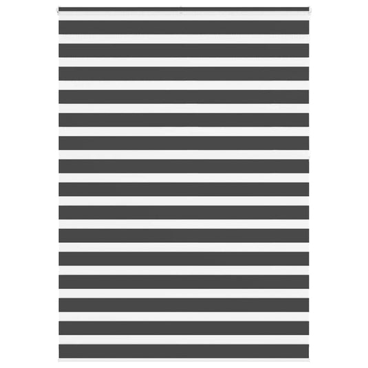 Vidaxl zebra rolgordijn 155x230 cm stofbreedte 150,9 cm zwart