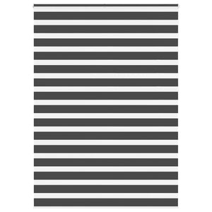 Vidaxl zebra rolgordijn 165x230 cm stofbreedte 160,9 cm zwart