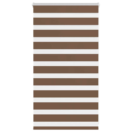 Vidaxl zebra rolgordijn 80x100 cm stofbreedte 75,9 cm polyester bruin
