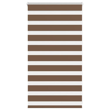 Vidaxl zebra rolgordijn 85x100 cm stofbreedte 80,9 cm polyester bruin