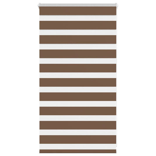 Vidaxl zebra rolgordijn 85x100 cm stofbreedte 80,9 cm polyester bruin