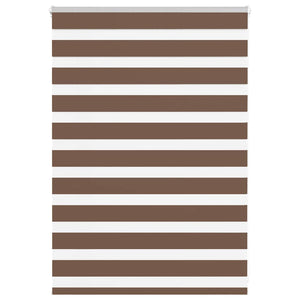 Vidaxl zebra rolgordijn 95x100 cm stofbreedte 90,9 cm polyester bruin