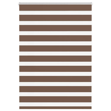Vidaxl zebra rolgordijn 100x100 cm stofbreedte 95,9 cm polyester bruin