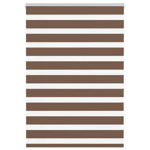 Vidaxl zebra rolgordijn 110x100 cm stofbreedte 105,9cm polyester bruin