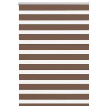 Vidaxl zebra rolgordijn 115x100 cm stofbreedte 110,9cm polyester bruin