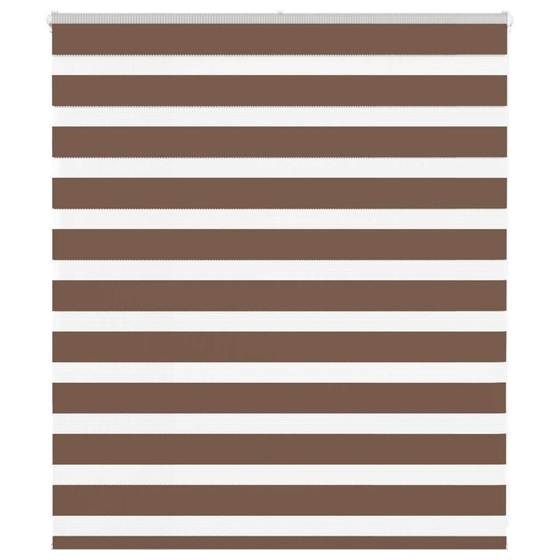 Load image into Gallery viewer, Vidaxl zebra rolgordijn 125x100 cm stofbreedte 120,9cm polyester bruin
