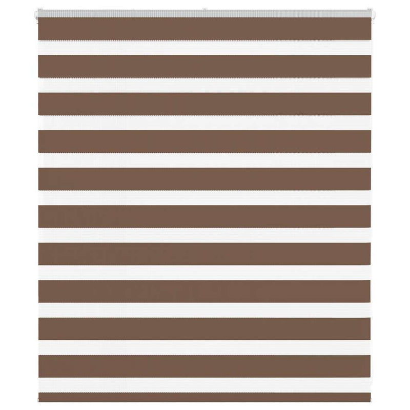 Load image into Gallery viewer, Vidaxl zebra rolgordijn 130x100 cm stofbreedte 125,9cm polyester bruin
