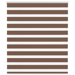 Vidaxl zebra rolgordijn 135x100 cm stofbreedte 130,9cm polyester bruin
