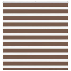 Vidaxl zebra rolgordijn 145x100 cm stofbreedte 140,9cm polyester bruin