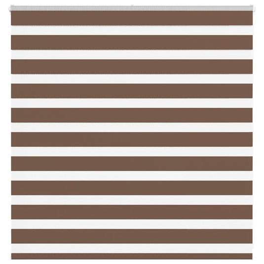 Vidaxl zebra rolgordijn 145x100 cm stofbreedte 140,9cm polyester bruin