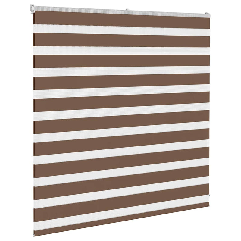 Load image into Gallery viewer, Vidaxl zebra rolgordijn 145x100 cm stofbreedte 140,9cm polyester bruin
