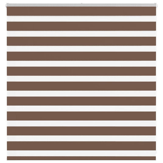 Vidaxl zebra rolgordijn 150x100 cm stofbreedte 145,9cm polyester bruin