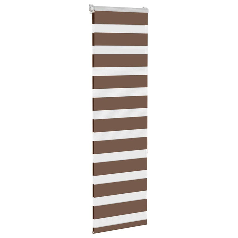 Load image into Gallery viewer, Vidaxl zebra rolgordijn 40x150 cm stofbreedte 35,9 cm polyester bruin
