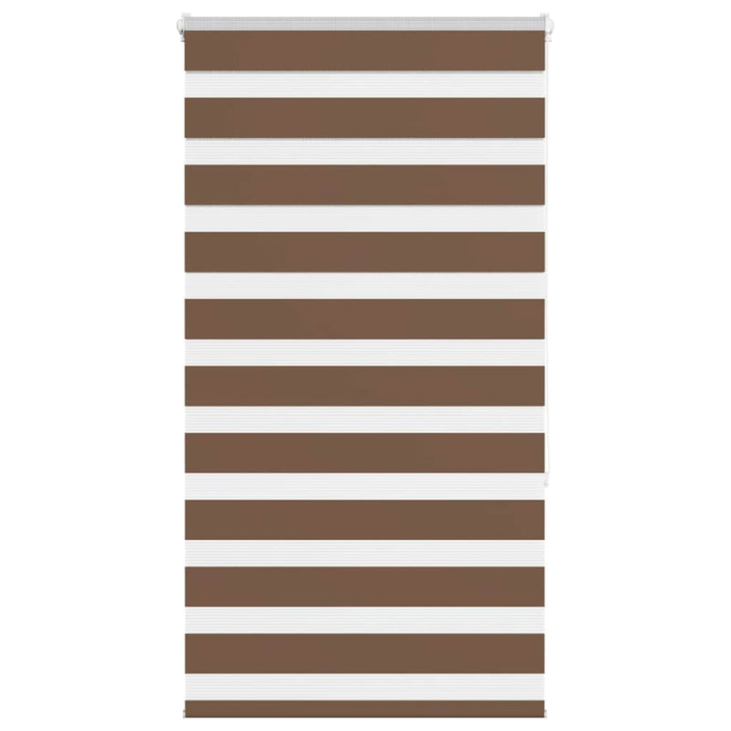 Load image into Gallery viewer, Vidaxl zebra rolgordijn 70x150 cm stofbreedte 65,9 cm polyester bruin
