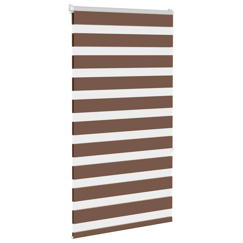 Load image into Gallery viewer, Vidaxl zebra rolgordijn 75x150 cm stofbreedte 70,9 cm polyester bruin
