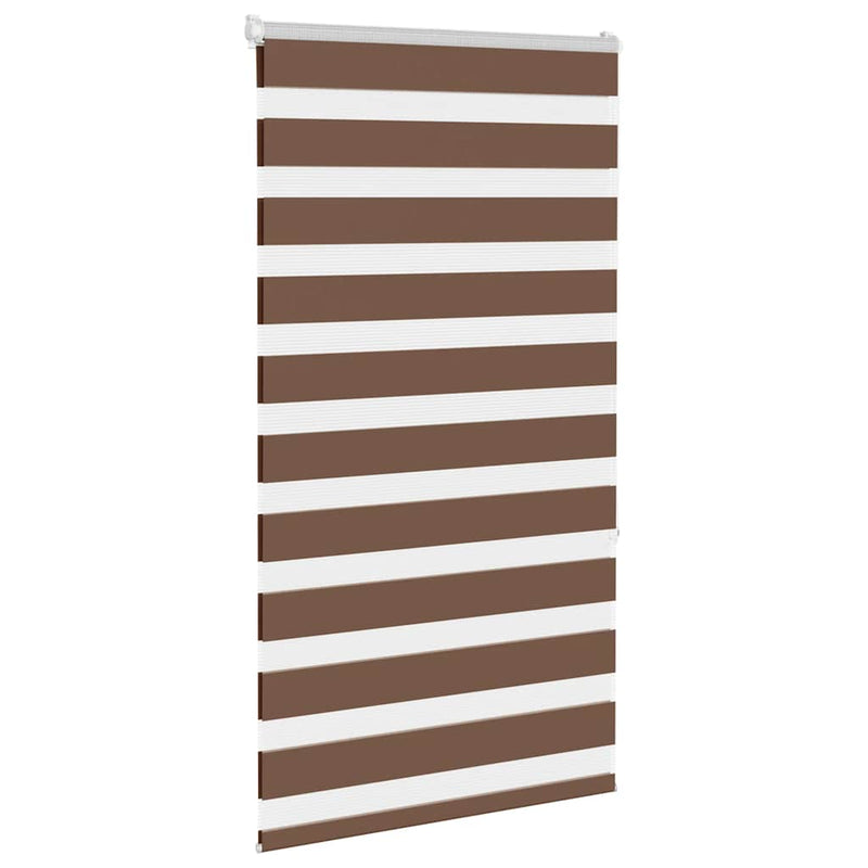 Load image into Gallery viewer, Vidaxl zebra rolgordijn 80x150 cm stofbreedte 75,9 cm polyester bruin
