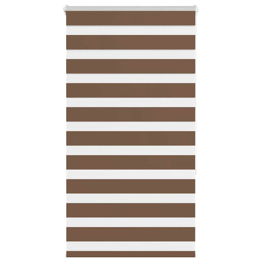 Vidaxl zebra rolgordijn 85x150 cm stofbreedte 80,9 cm polyester bruin