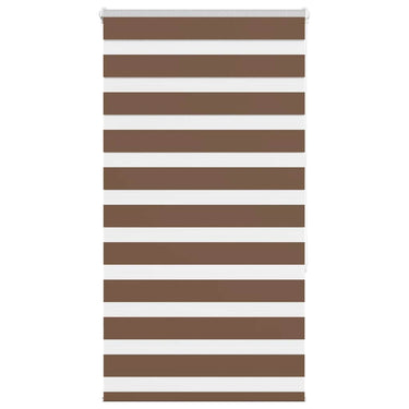 Vidaxl zebra rolgordijn 90x150 cm stofbreedte 85,9 cm polyester bruin