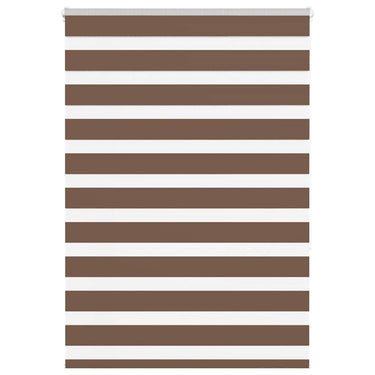 Vidaxl zebra rolgordijn 110x150 cm stofbreedte 105,9cm polyester bruin